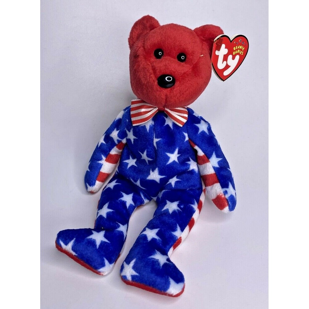 2002 Ty Beanie Baby "Liberty" Retired Patriotic Bear BB12